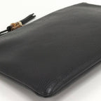 Gucci Bamboo Clutch Leather Black — view 4