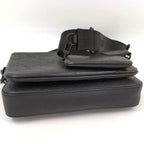 Louis Vuitton Trio Messenger Shoulder Bag Monogram Shadow Leather Black — view 5