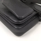 Louis Vuitton Trio Messenger Shoulder Bag Monogram Shadow Leather Black — view 3