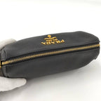 Prada Vitello Daino Leather Pouch Nero — view 8