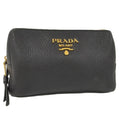 Prada Vitello Daino Leather Pouch Nero