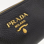 Prada Vitello Daino Leather Pouch Nero — view 7