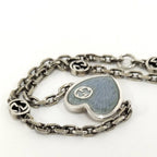 Gucci Interlocking Bracelet Silver Blue — view 6