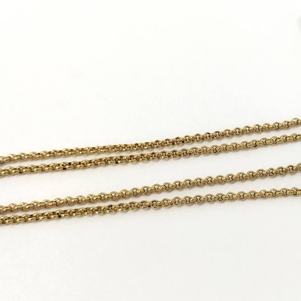 Dior CD Logo Necklace Cube Rhinestone Gold Plated — view 4