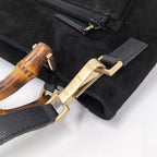 Gucci Bag Bamboo Suede Black — view 6