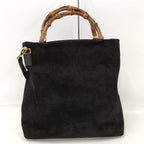 Gucci Bag Bamboo Suede Black — view 2