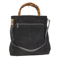 Gucci Bag Bamboo Suede Black
