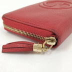 Gucci Zip Around Wallet Soho Interlocking Leather Red — view 5