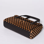 Louis Vuitton Lion Handbag Brown Leather Damier Sauvage Gold — view 7