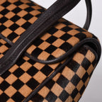 Louis Vuitton Lion Handbag Brown Leather Damier Sauvage Gold — view 5