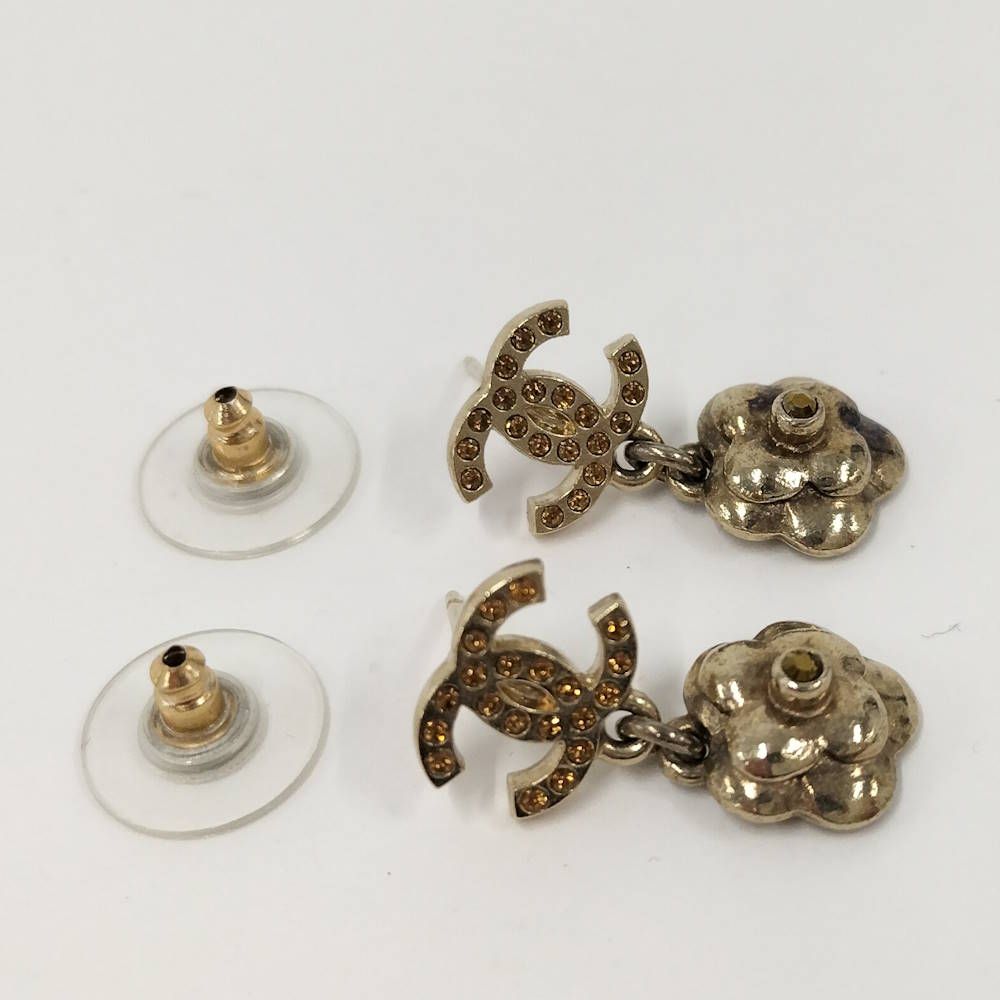 Chanel Earrings Rhinestone Coco CC — view 7