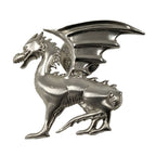 Hermes Pin Brooch Talisman Dragon Silver