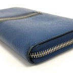 Prada Zip Around Wallet Saffiano Leather Blue — view 4