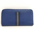 Prada Zip Around Wallet Saffiano Leather Blue — view 3