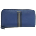 Prada Zip Around Wallet Saffiano Leather Blue