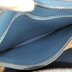 Hermes Trim 38 Handbag Leather Blue — view 8