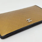 Chanel Bicolor Gold Black Bifold Wallet — view 5