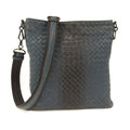 Bottega Veneta Shoulder Bag Intrecciato Leather Navy