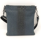 Bottega Veneta Shoulder Bag Intrecciato Leather Navy — view 2