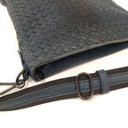 Bottega Veneta Shoulder Bag Intrecciato Leather Navy — view 6