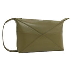 Loewe Puzzle Fold Wash Bag Handbag Leather Khaki
