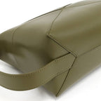 Loewe Puzzle Fold Wash Bag Handbag Leather Khaki — view 4