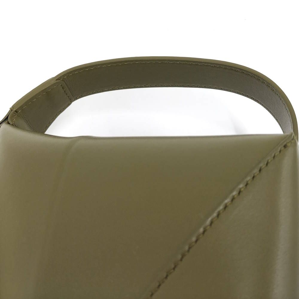 Loewe Puzzle Fold Wash Bag Handbag Leather Khaki — view 7