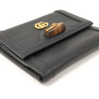 Gucci Bamboo Leather Black Diana 2184 Wallet — view 4