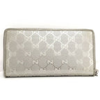 Gucci Zip Around Wallet GG Supreme Coating Silver — view 3