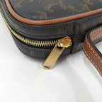 Celine Shoulder Bag Cuir Triomphe Mini Leather Black Brown Multicolor — view 5