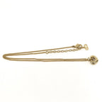 Dior CD Logo Necklace Rhinestone Gold Plated — view 3