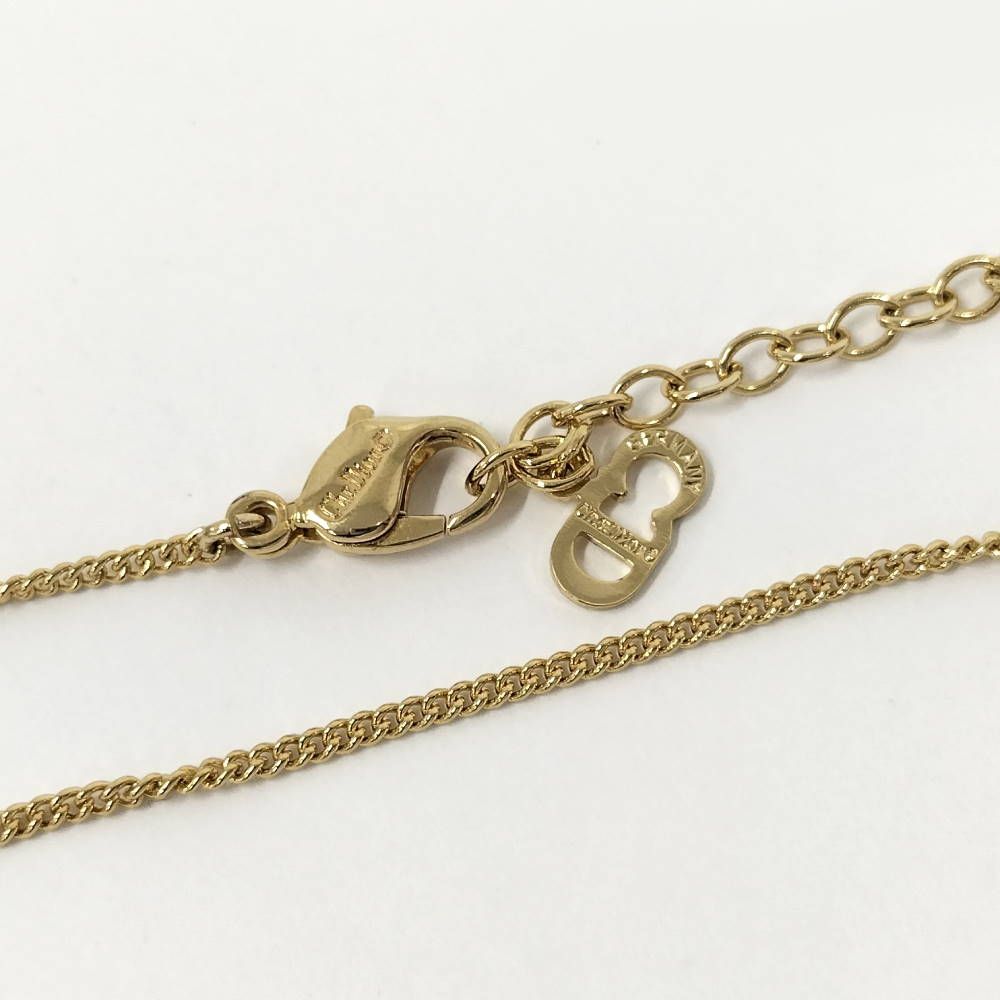 Dior CD Logo Necklace Rhinestone Gold Plated — view 5