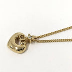Dior CD Logo Necklace Rhinestone Gold Plated — view 6