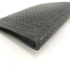 Bottega Veneta Clutch Intrecciato Leather Gray — view 4