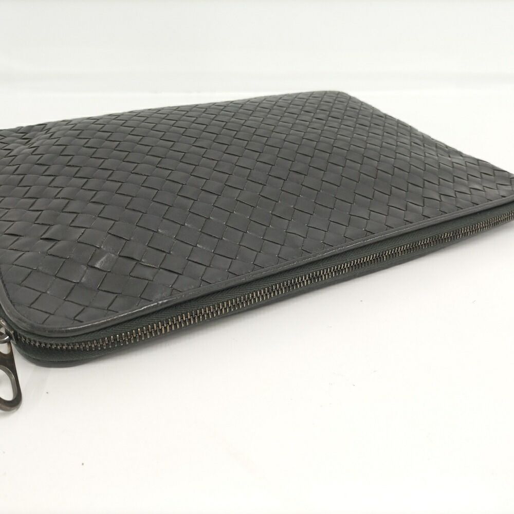 Bottega Veneta Clutch Intrecciato Leather Gray — view 7