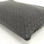 Bottega Veneta Clutch Intrecciato Leather Gray — view 3