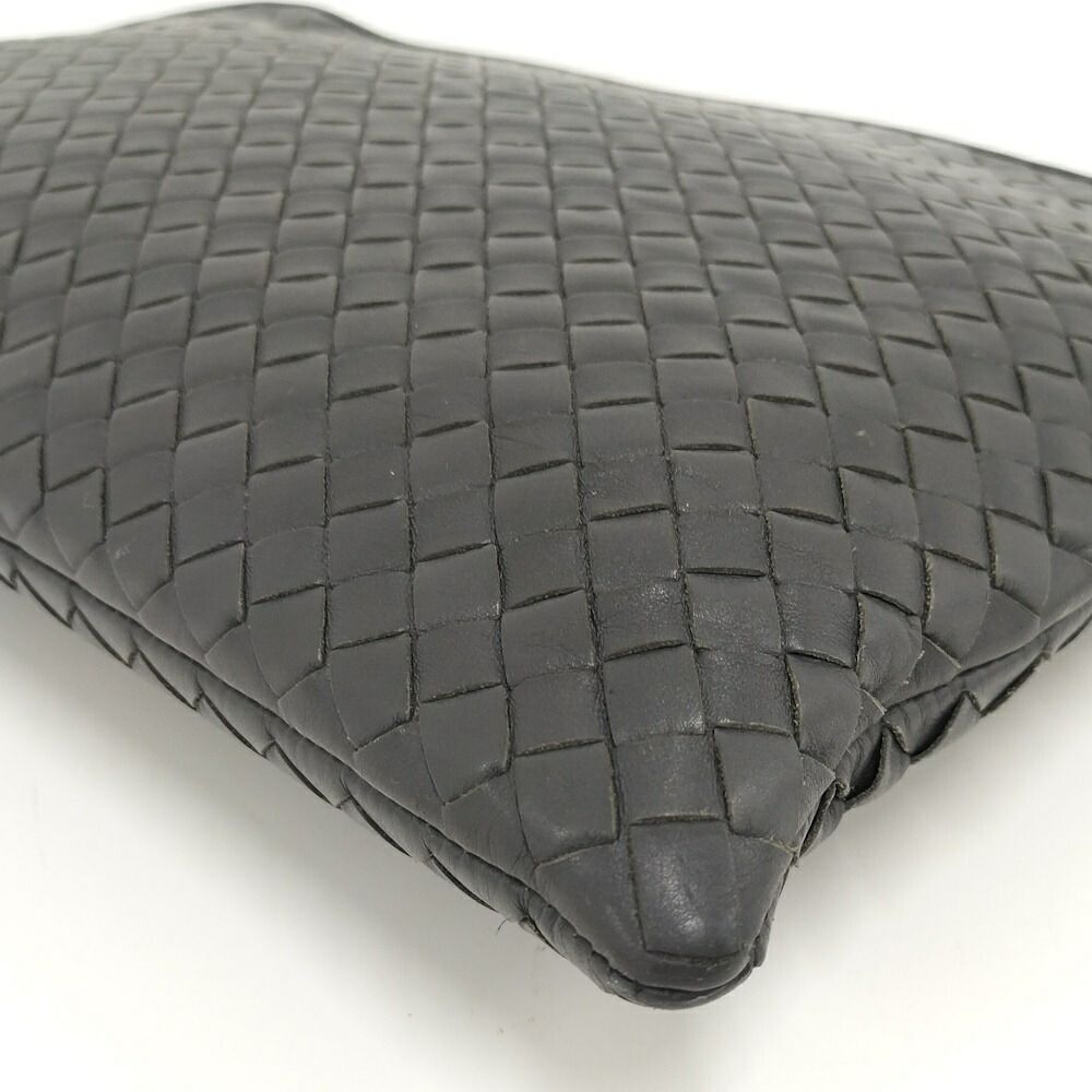Bottega Veneta Clutch Intrecciato Leather Gray — view 3