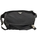Prada Shoulder Bag Triangle Plate Nylon Black