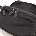 Prada Shoulder Bag Triangle Plate Nylon Black — view 9