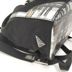 Prada Tessuto Backpack Check Nylon Black — view 5