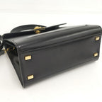 Celine Logo Ring Bag Leather Black — view 4