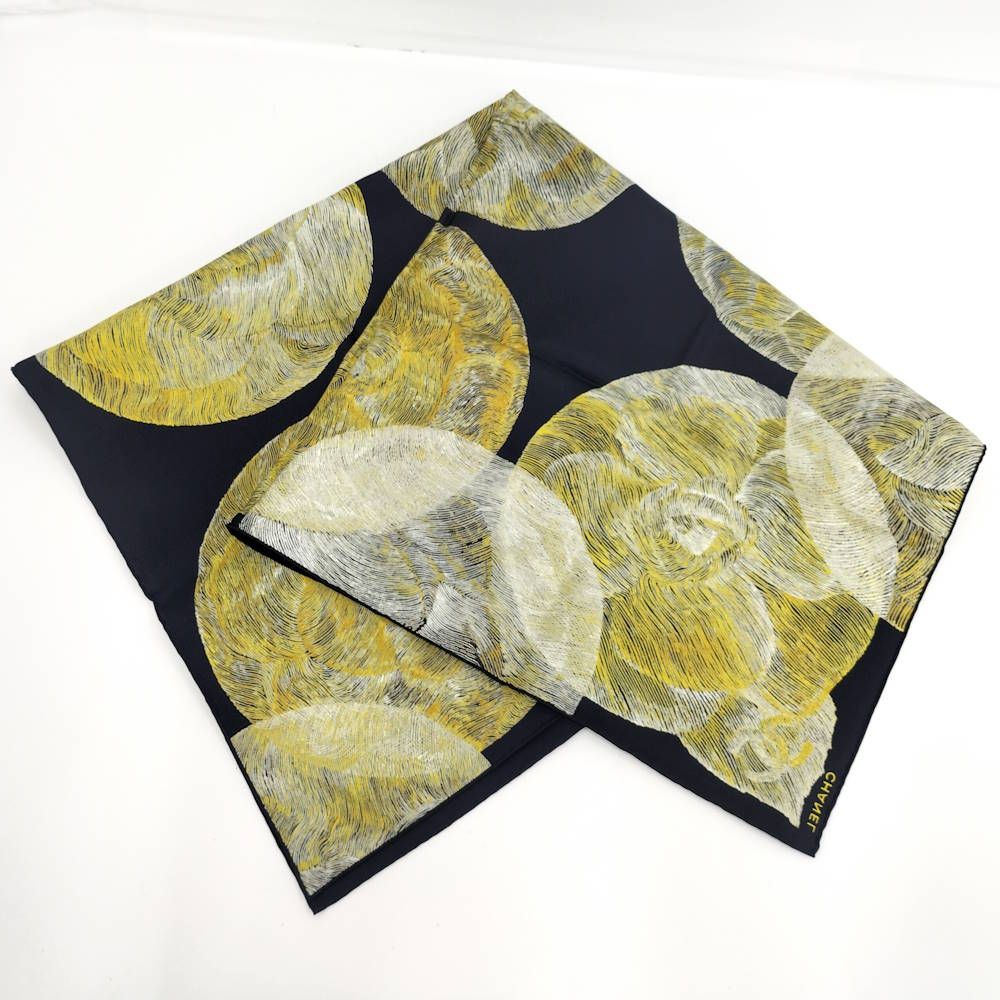 Chanel Scarf Camellia CC Logo Silk — view 4