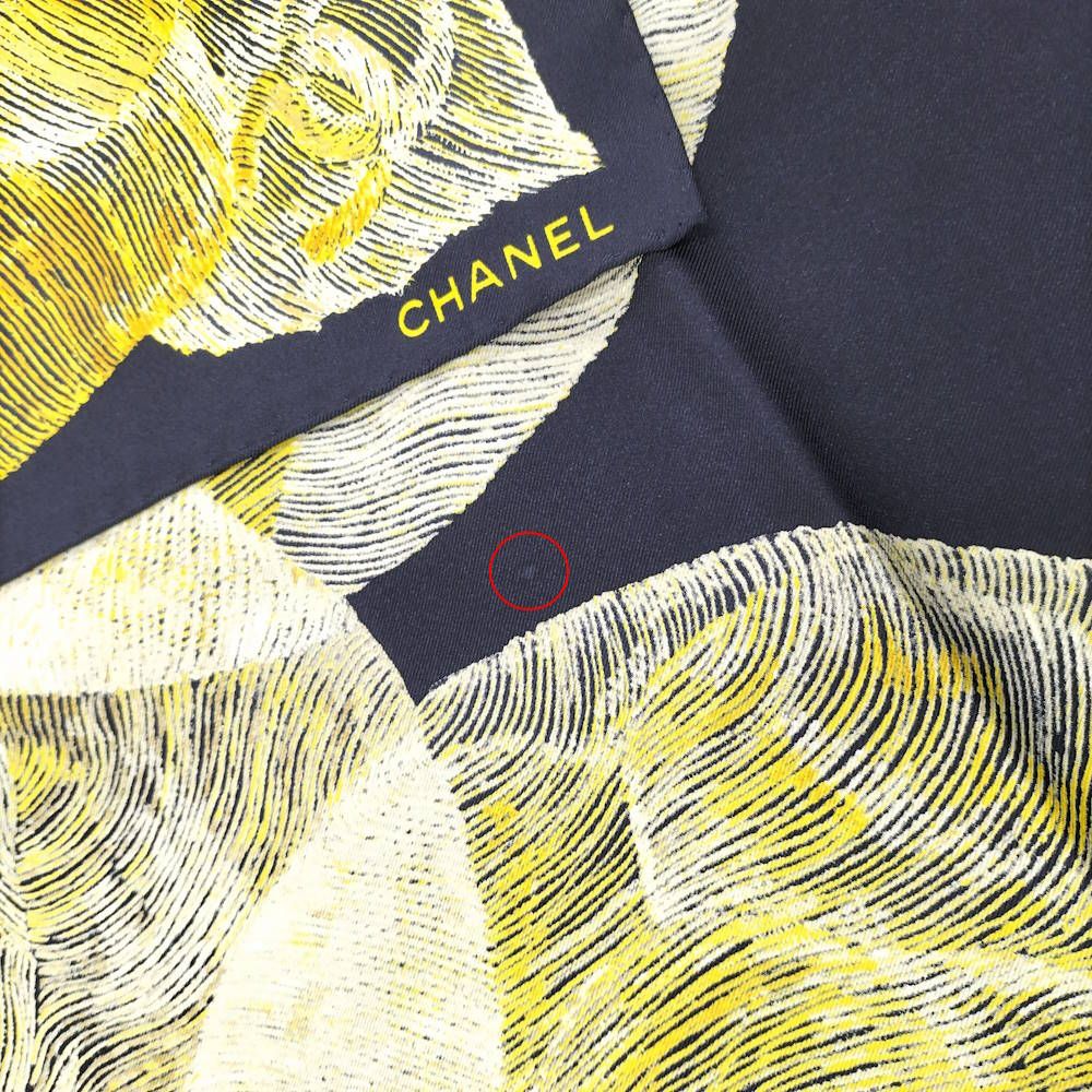 Chanel Scarf Camellia CC Logo Silk — view 8