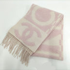 Chanel Cashmere Silk Pink Scarf — view 6