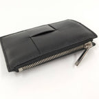 Bottega Veneta Coin Case Maxi Intrecciato Leather Black — view 5