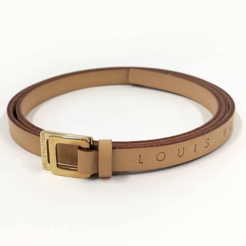 Louis Vuitton Ceinture Belt S Leather Beige