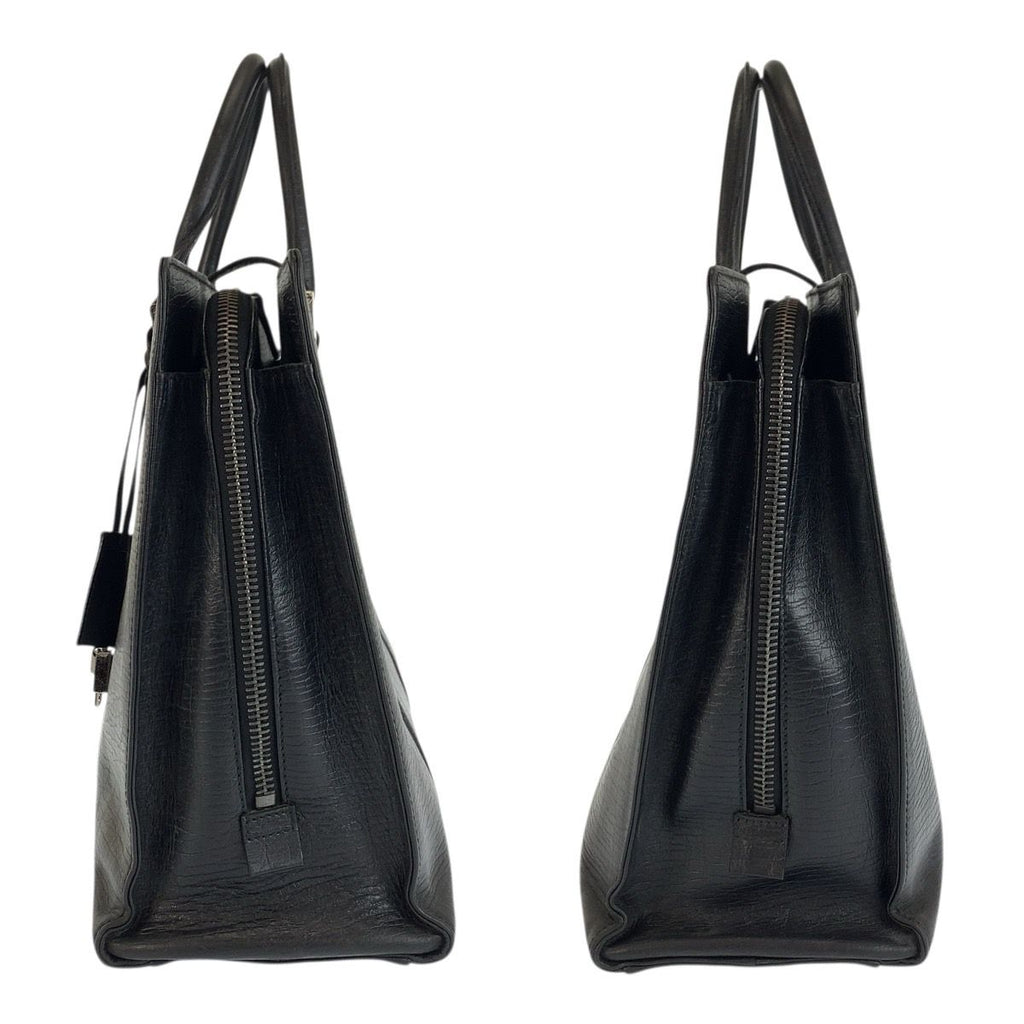 Gucci Black Silver Leather Business Briefcase — view 8