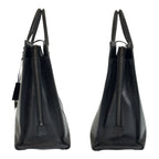Gucci Black Silver Leather Business Briefcase — view 8