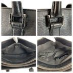 Gucci Black Silver Leather Business Briefcase — view 6
