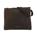 Gucci Brown Silver GG Canvas Shoulder Bag Pochette